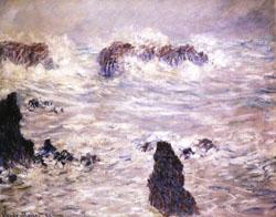 Storm,Coast of Belle-Ile, Claude Monet